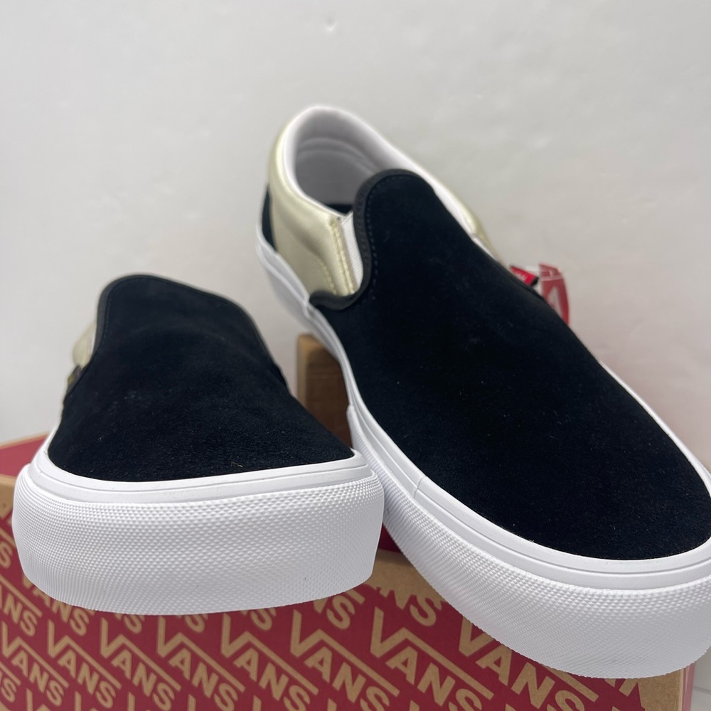 Vans Men’s Slip-On Pro (Shake Junt) Black/Gold Sneakers
VN0A347V13L - Picture 7 of 16